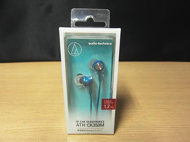 【未使用】audio-technica オーディオテクニカ インナーイヤー ヘッドホン 1.2m ATH-CK350M イヤホン イヤフォン 【N】