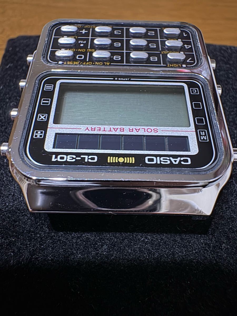  редкий CASIO Casio калькулятор CL-301 цифровой кварц наручные часы Vintage лицо только неподвижный товар 