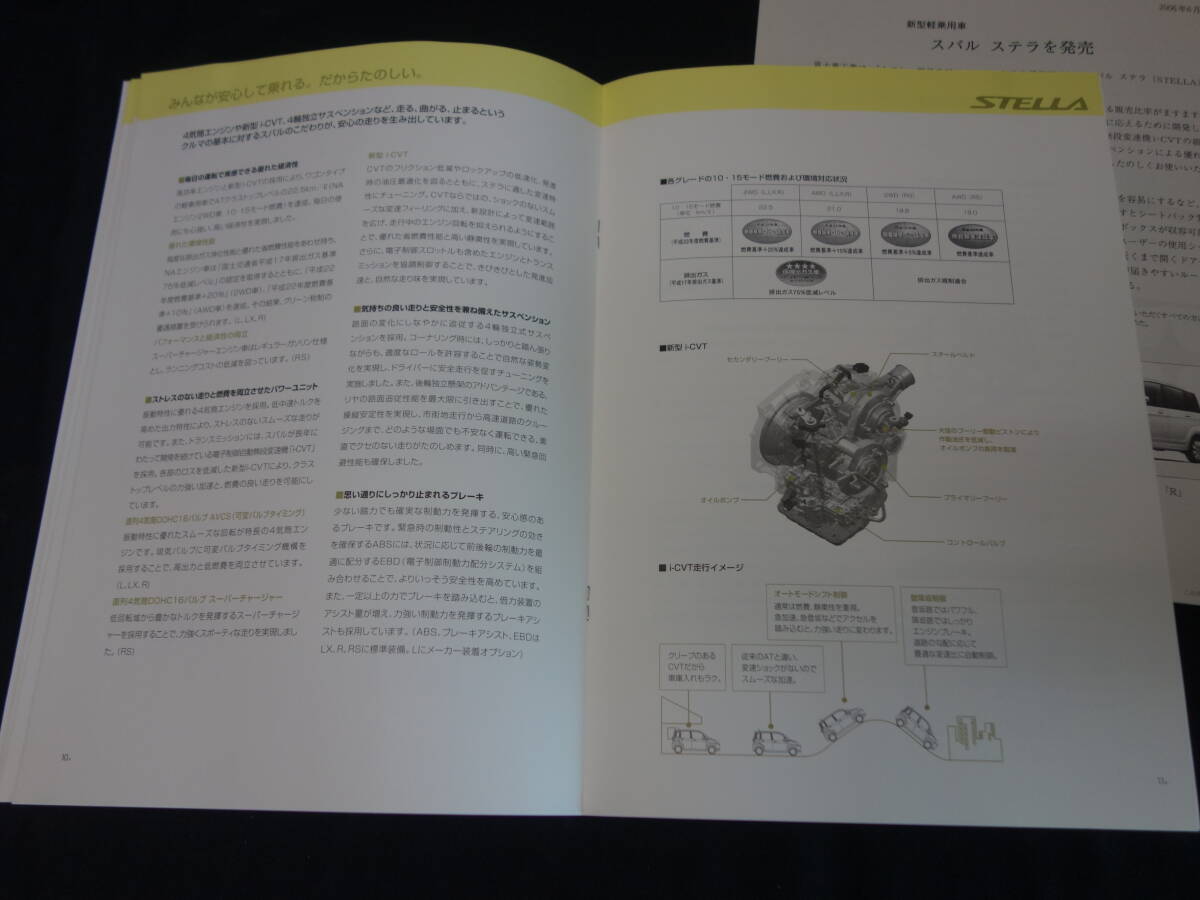 【內部資料】スバル ステラ 新車発表時 広報資料 / プレスインフォメーション / 本カタログ / アクセサリーカタログ / 2006年【當時もの】