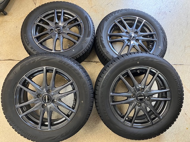 富山発　ブリヂストン　ブリザック　VRX2　185/60R15　2022年　WAREN　15×5.5J　4穴　100　売り切り　