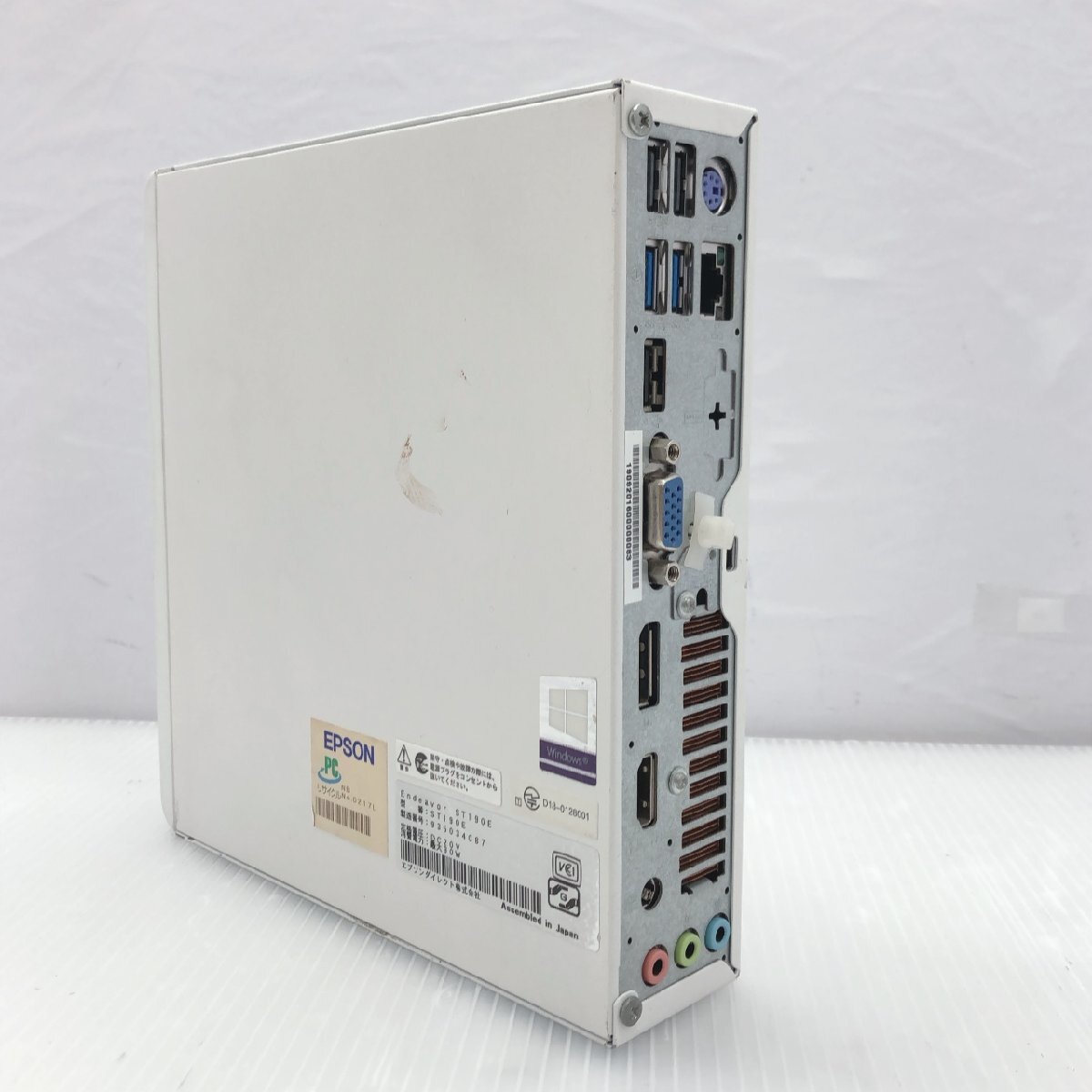 1円 【ジャンク】EPSON Endeavor ST190E Core i3-8100T メモリ4GB T018545