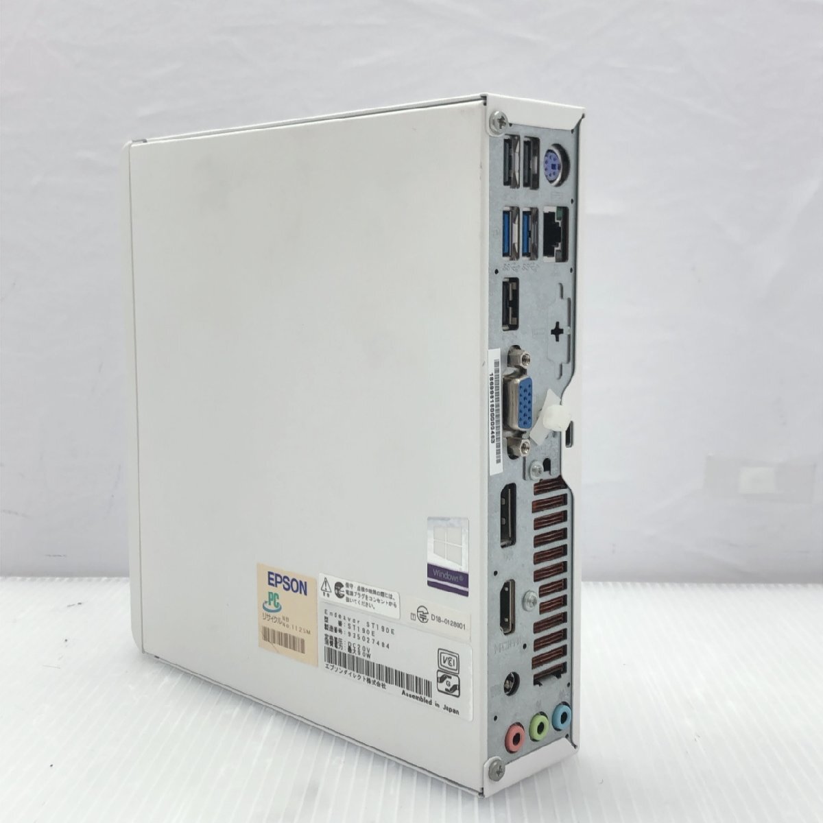 1円 【ジャンク】EPSON Endeavor ST190E Core i3-8100T メモリ4GB T018552