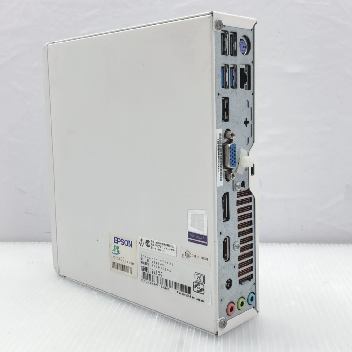 1円 【ジャンク】EPSON Endeavor ST190E Core i3-8100T メモリ4GB T018550