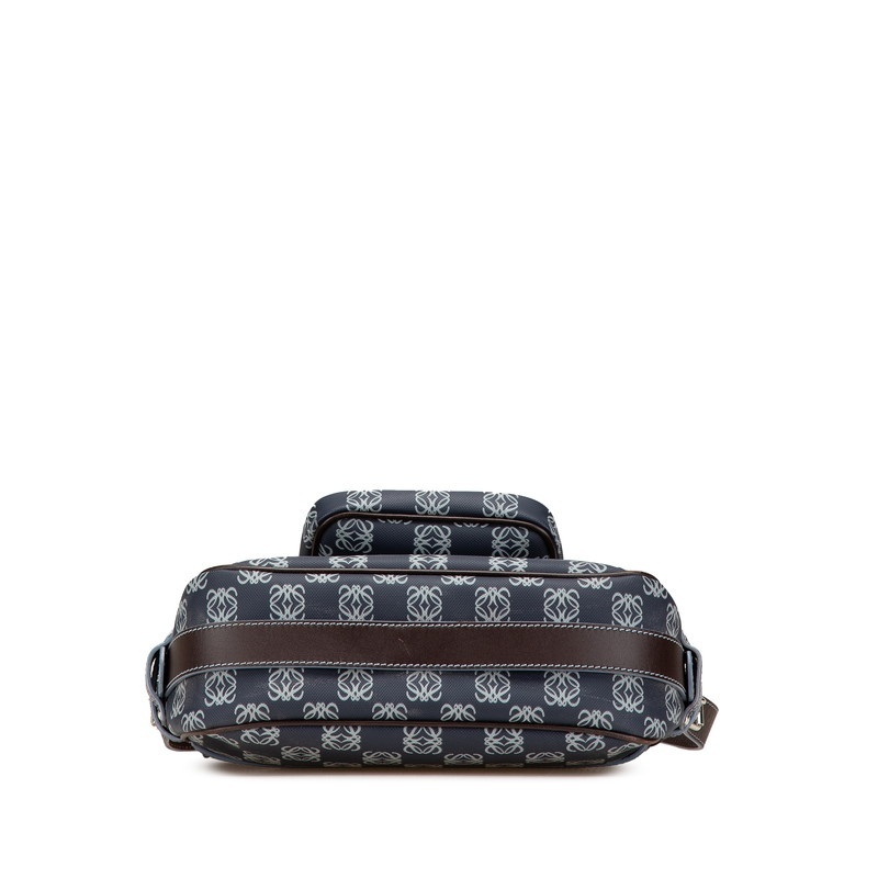 中古 ロエベ アナグラム ワンショルダーバッグ PVC レザー ABランク ネイビー レディース LOEWE【送料無(wú)料】【三田店】