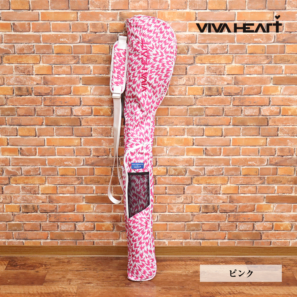 VIVA HEART × ELEY KISHIMOTO/クラブケース 013-18101 FLASH柄 ゴルフ おしゃれ ビバハート 新品/ピンク/ki257/