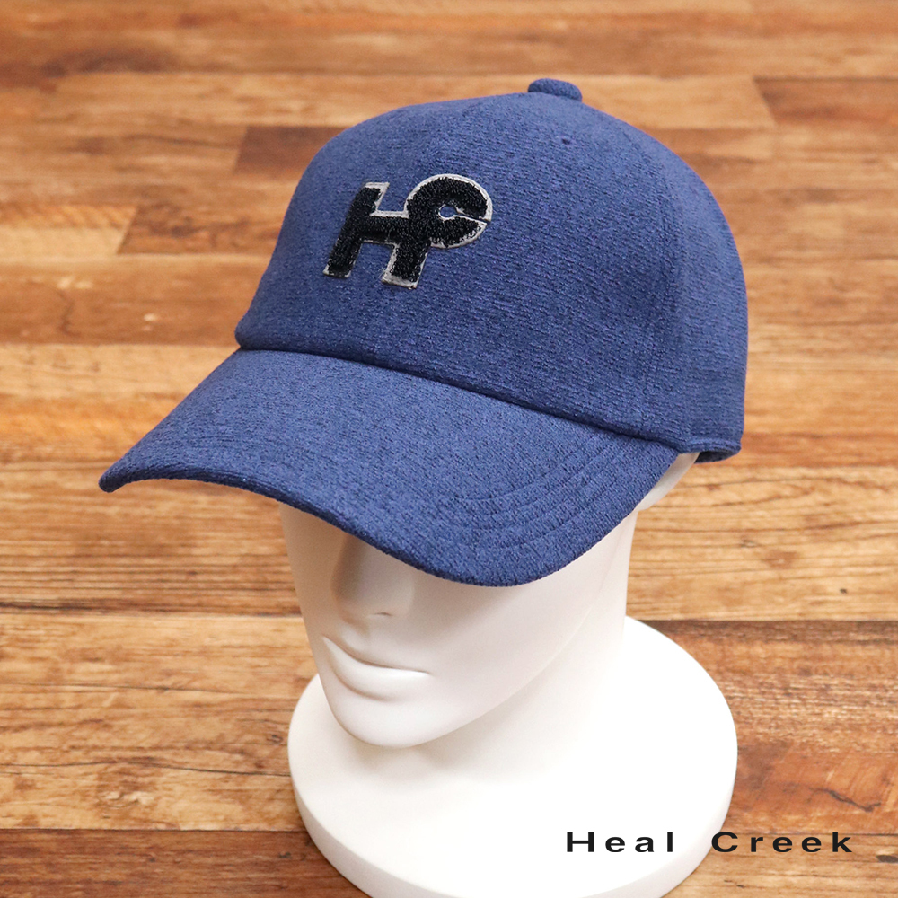 Heal Creek/キャップ 003-59000 ロゴマーク サガラ刺繍 メランジフリース ゴルフ ヒールクリーク 新品/紺/ネイビー/ki229/