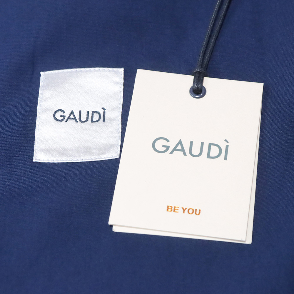 25SS/GAUDI/50サイズ/シングル スーツ さらっとストレッチ 無地 ドット柄フェイクチーフ ガウディ 新作 新品/紺/ネイビー/kf120/