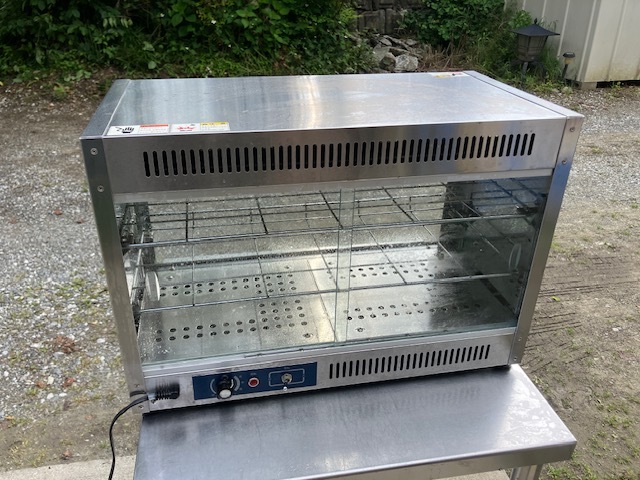 ニチワ★ホットショーケースHSC-302★ホットウォーマーW600×D300×H415★100V★温蔵ショーケース中古厨房機器業務用 温蔵ショーケース