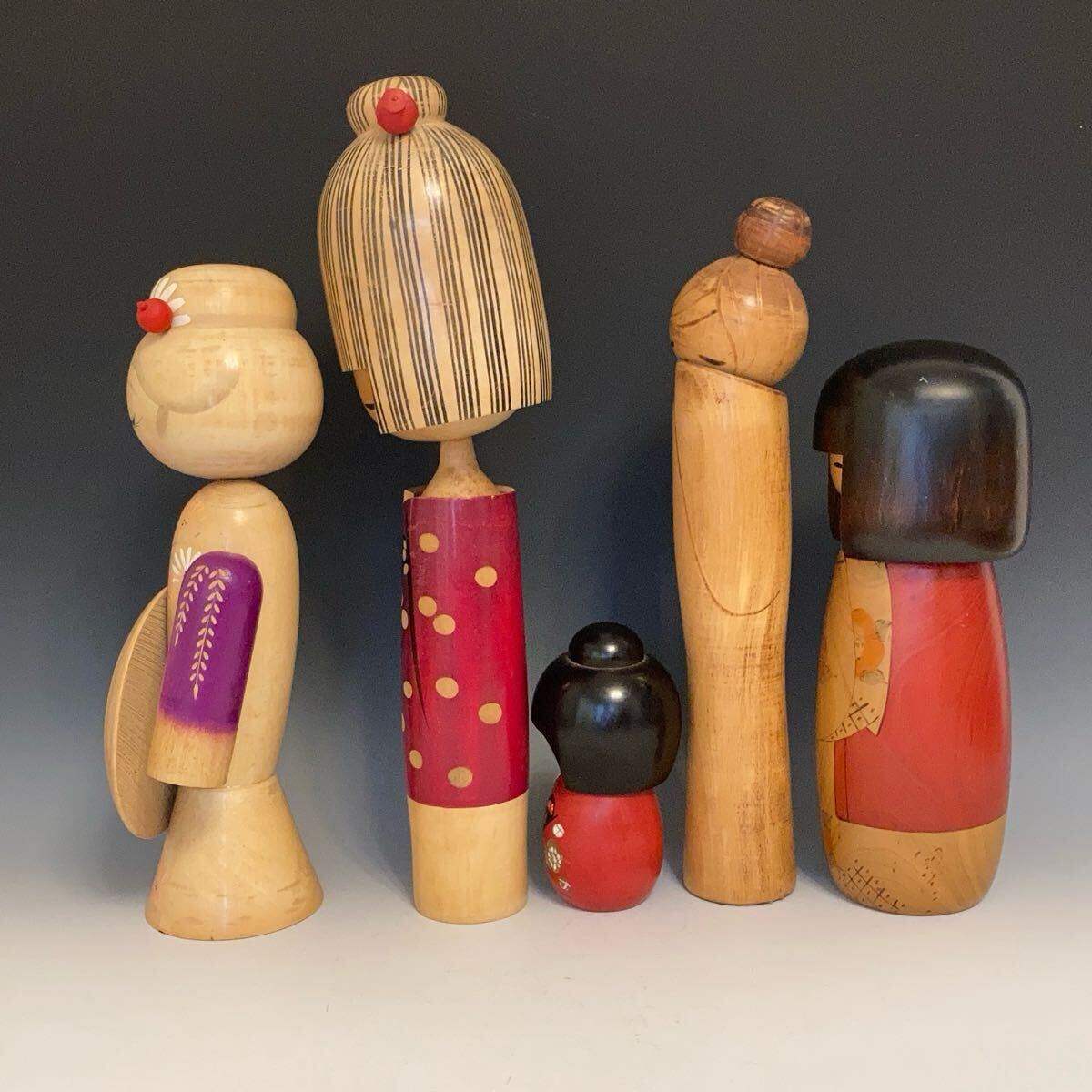 □創作こけし□卯三郎こけし□まとめて5体□
