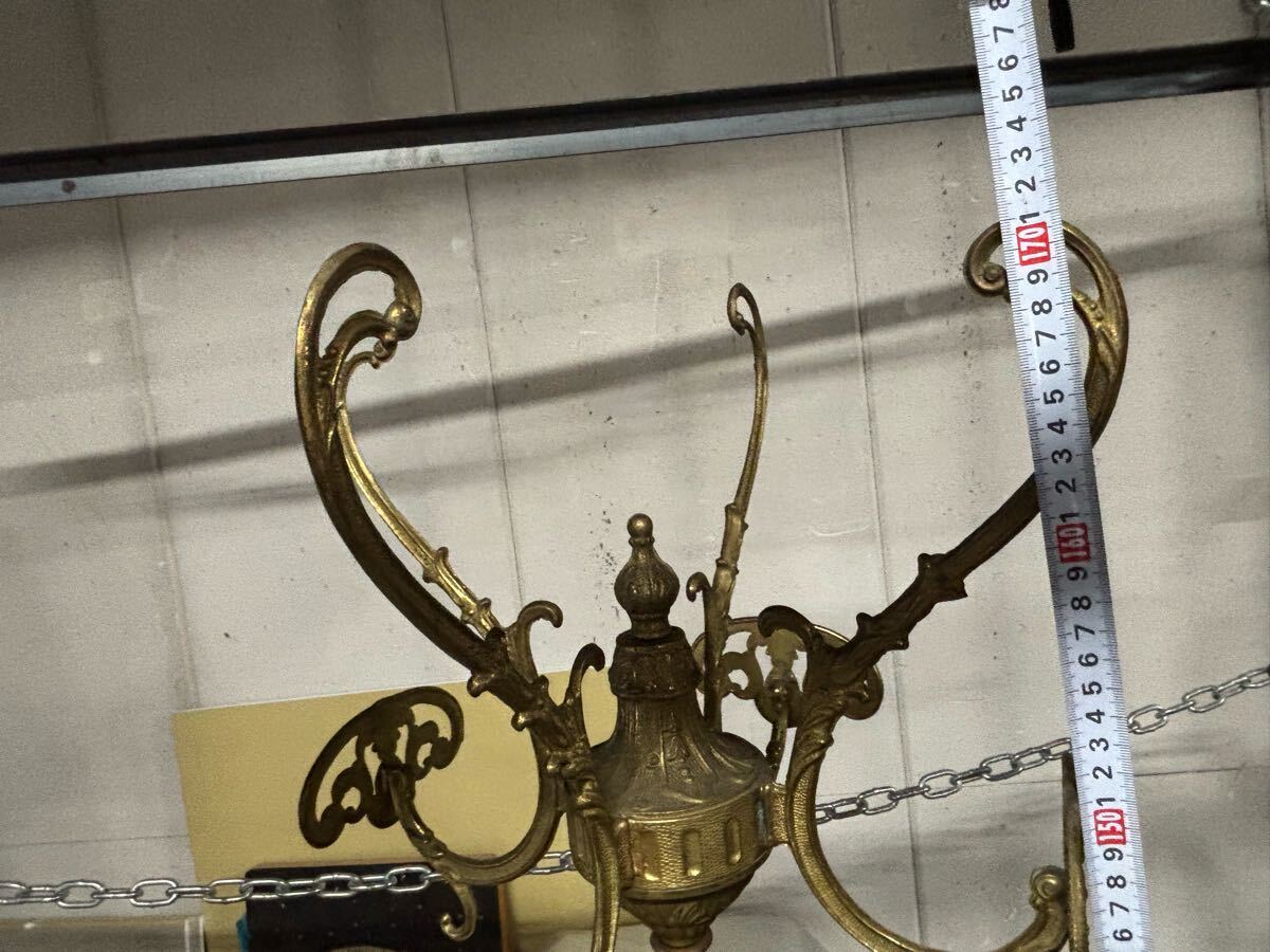 イタリア製 オニキス/真鍮金具ポールハンガー 高さ約170cm　　　帽子掛け/コートハンガー クラシック様式　おまけ付き_画像4