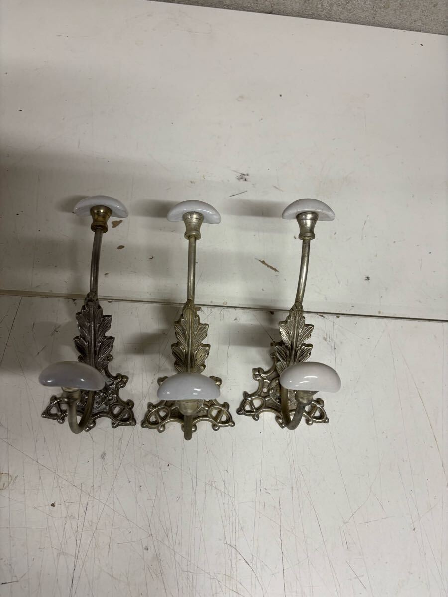 イタリア製 オニキス/真鍮金具ポールハンガー 高さ約170cm　　　帽子掛け/コートハンガー クラシック様式　おまけ付き_画像8