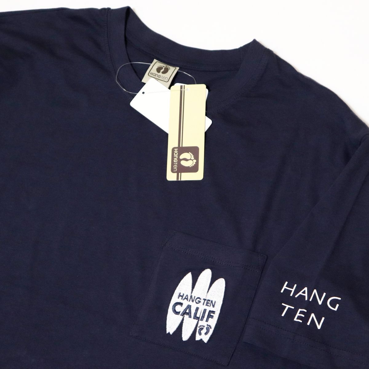 ○送料390円可能商品 ハンテン HANGTEN 新品 メンズ カジュアル 胸ポケット 半袖 Tシャツ 紺 3Lサイズ [SM514K-BL5-3L] 一 三 零★QWER★