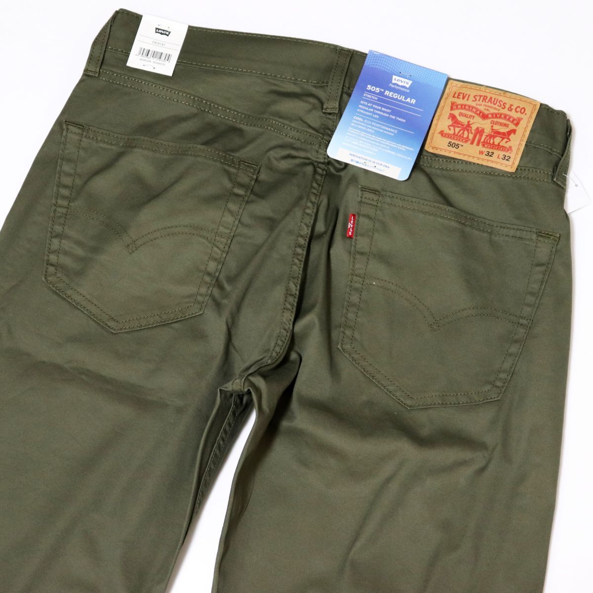 ★リーバイス Levis 505 新品 COOL 通気性 速干 ストレッチ レギュラー ストレート ロング パンツ 30インチ [00505-2203-30] 四 壱★QWER
