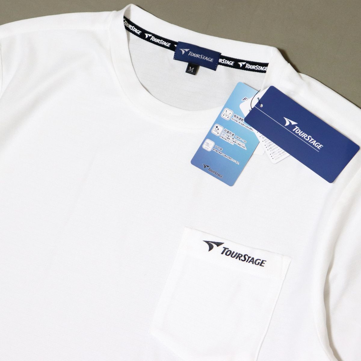 ★ブリヂストン ゴルフ GOLF ツアーステージ 新品 吸水速干 Tシャツ パンツ 上下セット SET 白紺 L [SET1252209C2TS-00-L] 一 五 弐★QWER