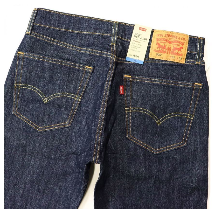 ★リーバイス Levis 505 新品 メンズ COOL 涼しい 速干 通気 レギュラー ストレッチ ジーンズ デニム 36インチ[00505-2282-36] 四 參★QWER