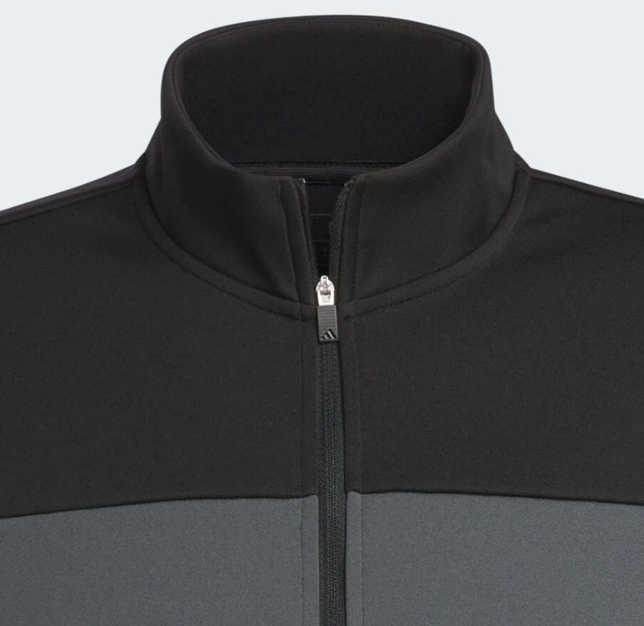 ★アディダス adidas ゴルフ GOLF 新品 メンズ 半袖 ハーフジップ プルオーバー ジャケット LLサイズ 黒灰[IW1395-XL] 二 參★QWER★