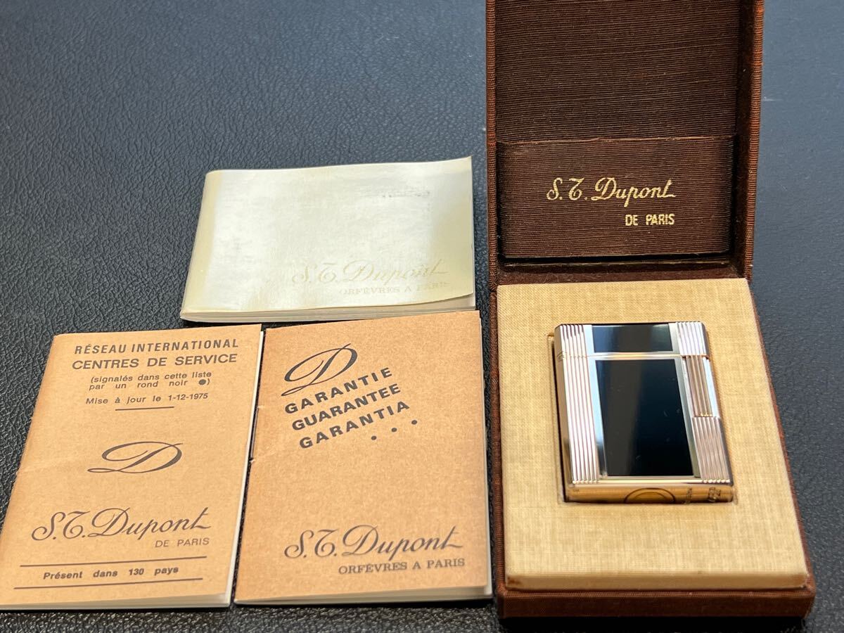 DuPont デュポン ガスライター　ライン1S ブラック ゴールド　箱付き　綺麗です！