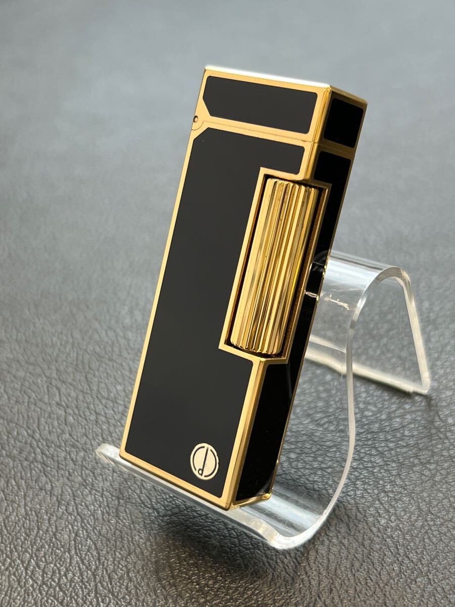 Dunhill Dunhill газовая зажигалка черный Gold с коробкой красивый!