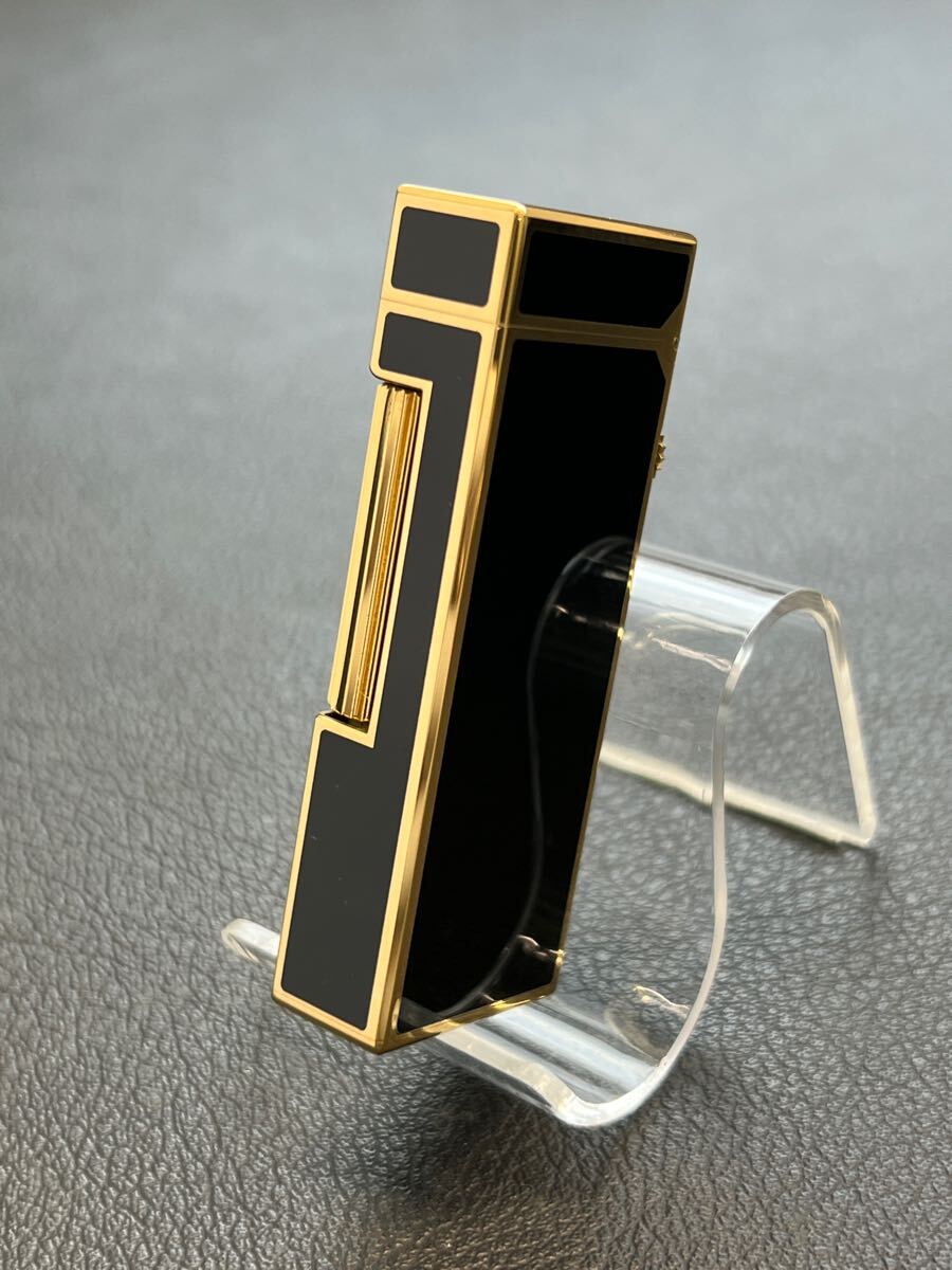 Dunhill Dunhill газовая зажигалка черный Gold с коробкой красивый!