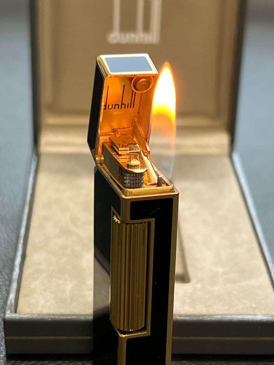 Dunhill Dunhill газовая зажигалка черный Gold с коробкой красивый!