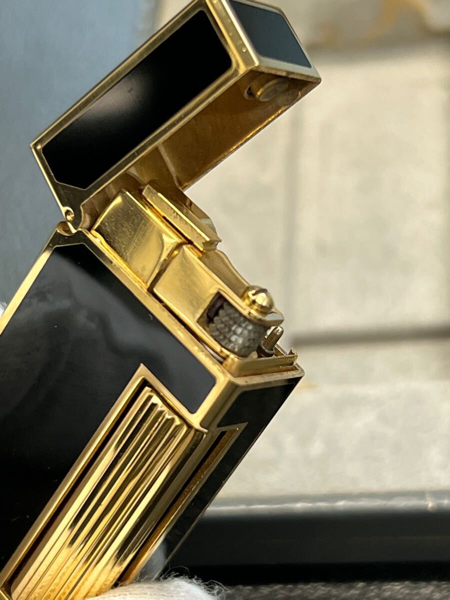 Dunhill Dunhill газовая зажигалка черный Gold с коробкой красивый!
