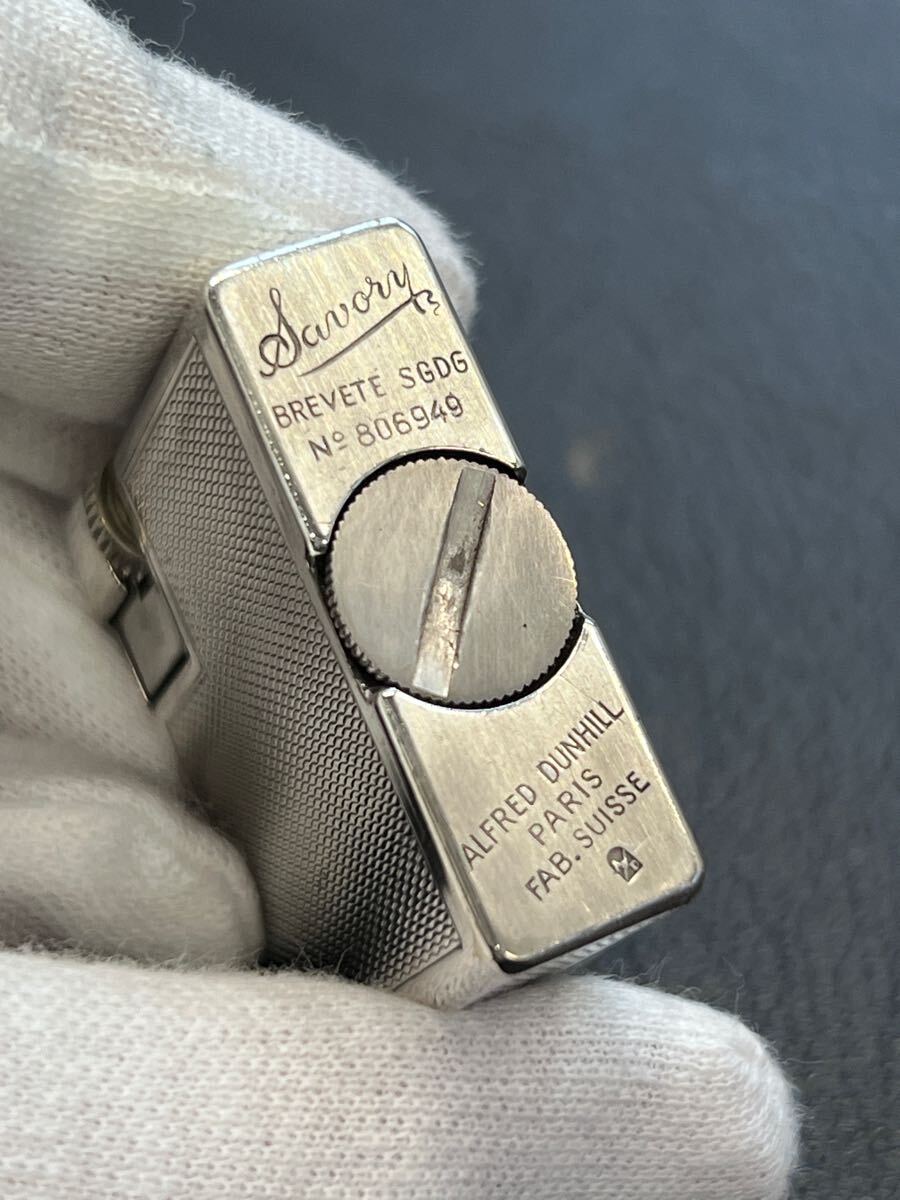 Dunhill ダンヒル オイルライター　スクエアボーイ　ヴィンテージ　シルバーカラー