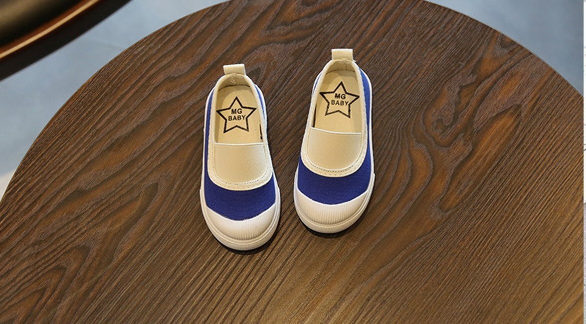 kids 上履きデザイン シンプルシューズ 【ブルー 16cm】靴 子供 ベビー 室內(nèi) 屋外 兼用 體育館シューズ 運(yùn)動靴