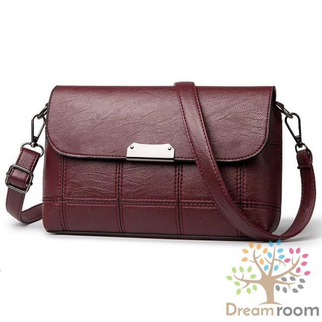 classic ブロックチェッククラッチBAG 【ボルドー】革 バッグ ショルダー 海外セレブ 冠婚葬祭 葬儀 K-076-2