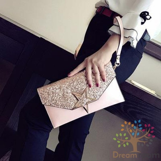 kirag Ritter Star сцепление BAG [ розовый ] кожа кожа ручная сумочка за границей Celeb K-081-5