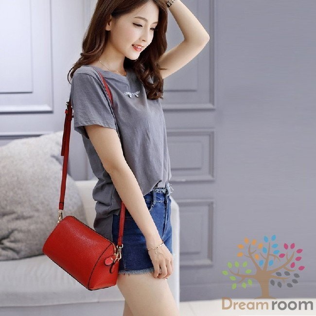 classic барабанный плечо BAG [ красный ] кожа ручная сумочка плечо цепь за границей Celeb K-071-2