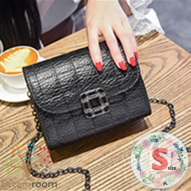 classic стеганое полотно кожа цепь BAG [B type черный S] клатч кожа ручная сумочка за границей Celeb K-066-3