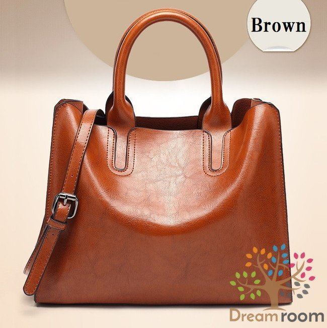 classic кожа квадратное большая сумка BAG[ Brown ] большой место хранения ручная сумочка плечо Celeb кожзаменитель кожа K-093-3
