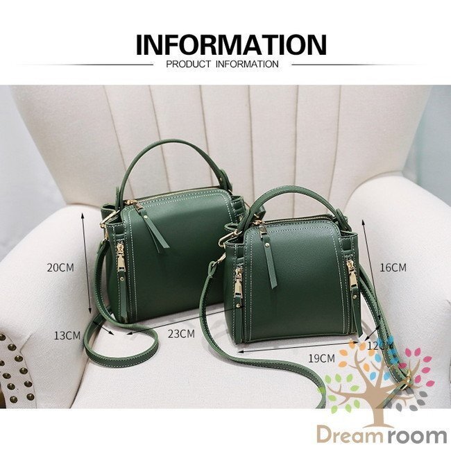 classic デザインステッチ レザー バケツBAG 【ブラック S】 革 ハンドバッグ 海外セレブ K-073-1