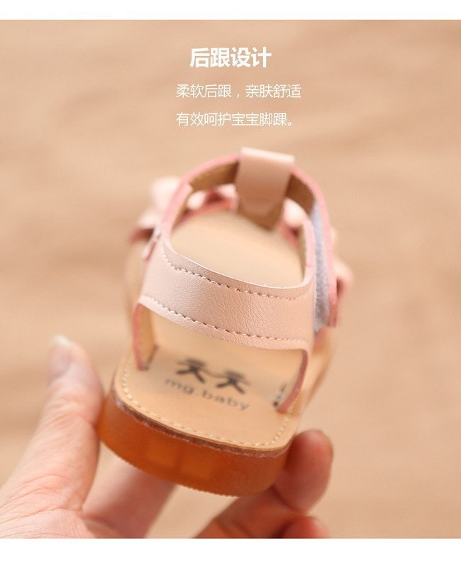 kids 滑り止め付き フリルベルト サンダル 【ホワイト 15cm】 韓國(guó)子供服 キッズ滑り止め付き フリルベルト フォーマル 女の子