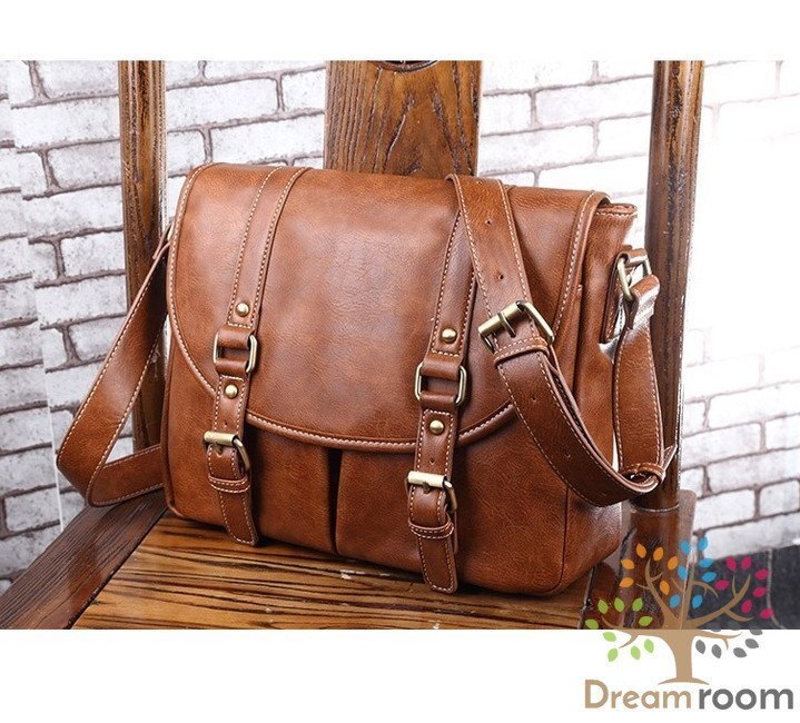 大容量 men's ショルダーバッグ PCバッグ ビジネス BAG 【ブラウン】 防水 旅行 通學(xué) 通勤 パソコン K-098-2