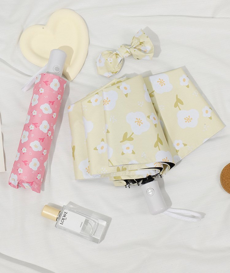 話題の 自動(dòng)開閉 ワンタッチ 折り畳み傘 フラワー 花柄 【F-354-11ピンク】 軽量 晴雨兼用 日傘 雨傘 梅雨