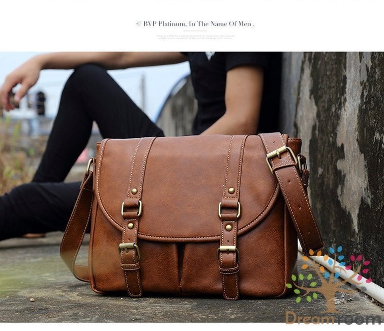 大容量 men's ショルダーバッグ PCバッグ ビジネス BAG 【ブラウン】 防水 旅行 通學(xué) 通勤 パソコン K-098-2