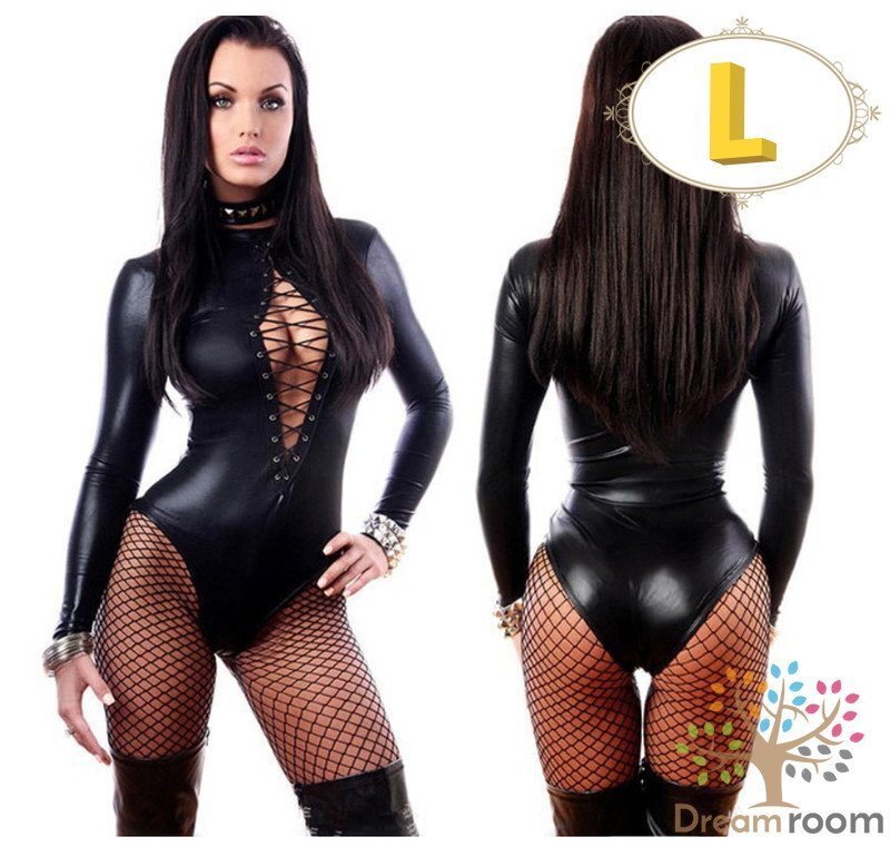 sexy. изначальный плетеный вверх модель кожа корпус костюм [L] трико race queen костюмированная игра костюм зентай Leotard M-069