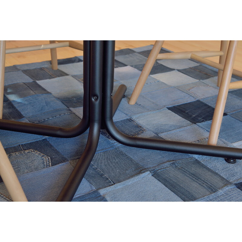 da rio Cafe стол [ натуральный ] натуральное дерево косметика волокно доска ( дуб ) steel ( мука body покраска ) уретан покраска 