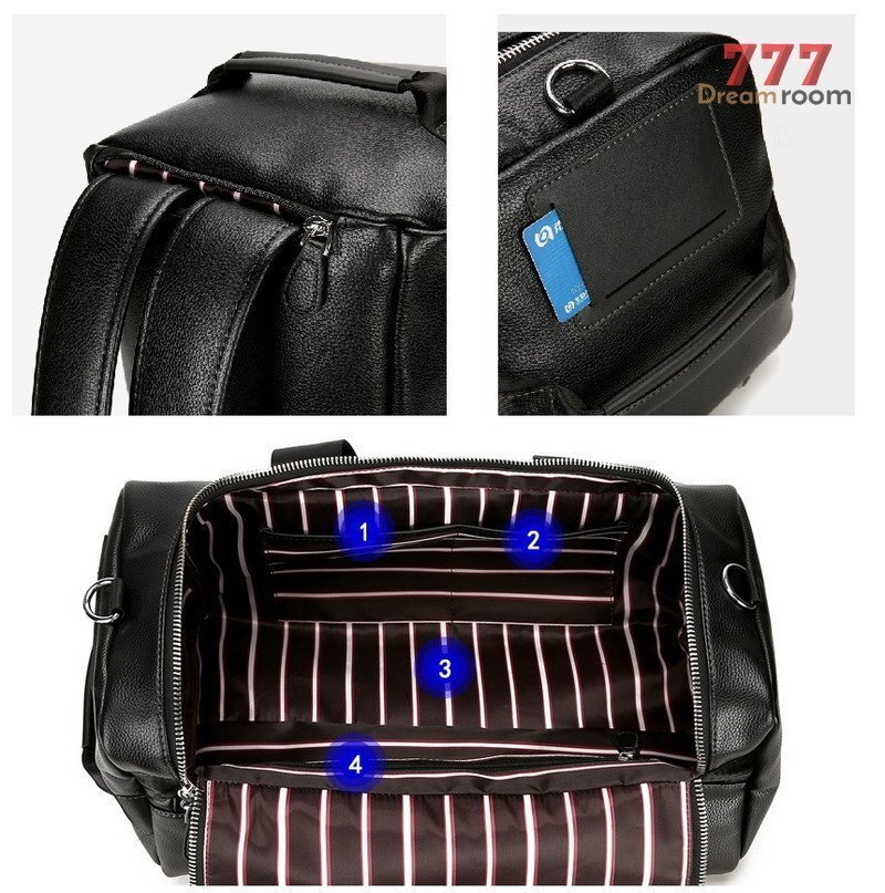 大型?多機(jī)能 4way トラベルBAG 【ブラック】 旅行 スーツケース 登山 リュック ボストン ショルダー ビジネスバッグ K-177