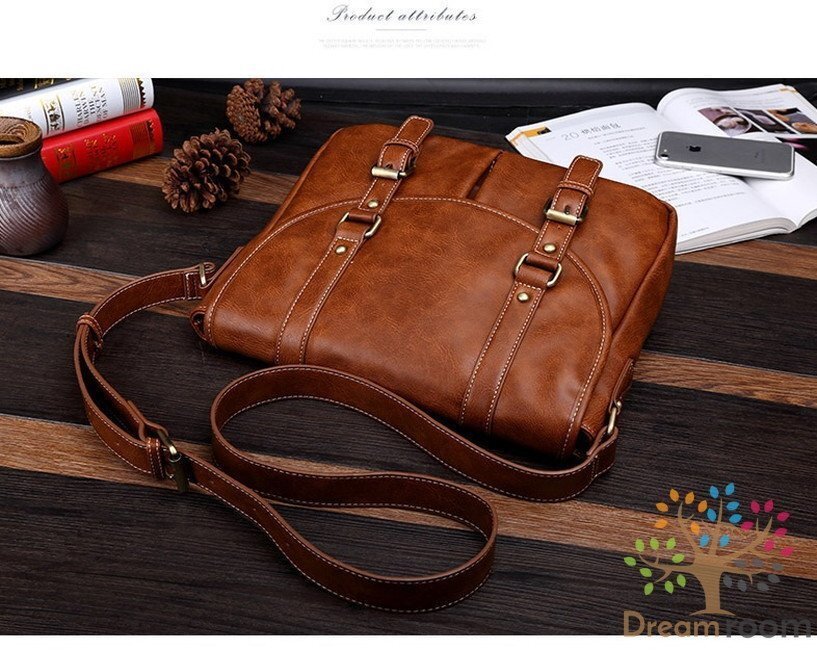 大容量 men's ショルダーバッグ PCバッグ ビジネス BAG 【ブラウン】 防水 旅行 通學(xué) 通勤 パソコン K-098-2