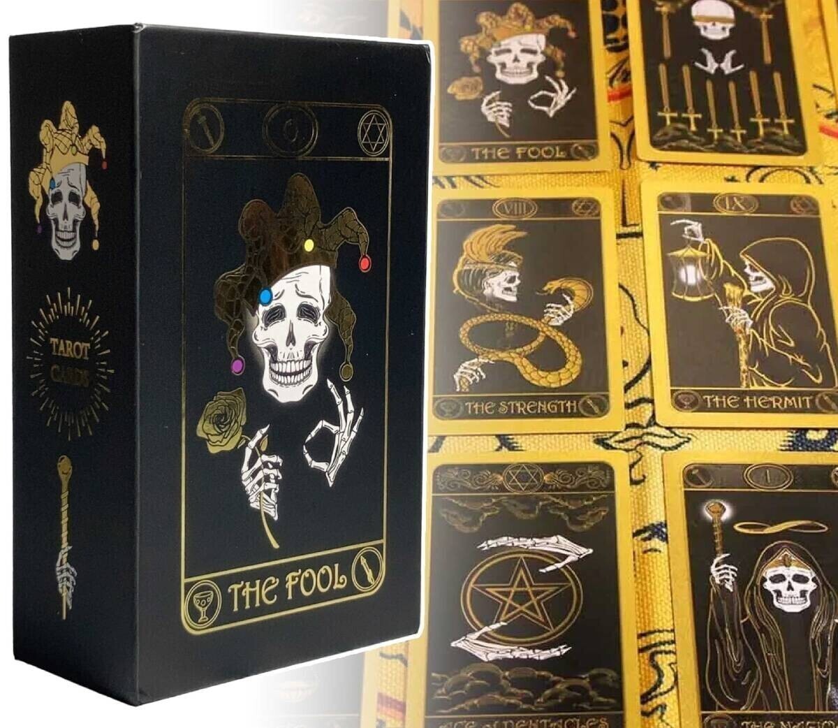 　タロットカード「Skeleton Tarot/スケルトン?タロット ※海外制」tface-g 【占い】　T13