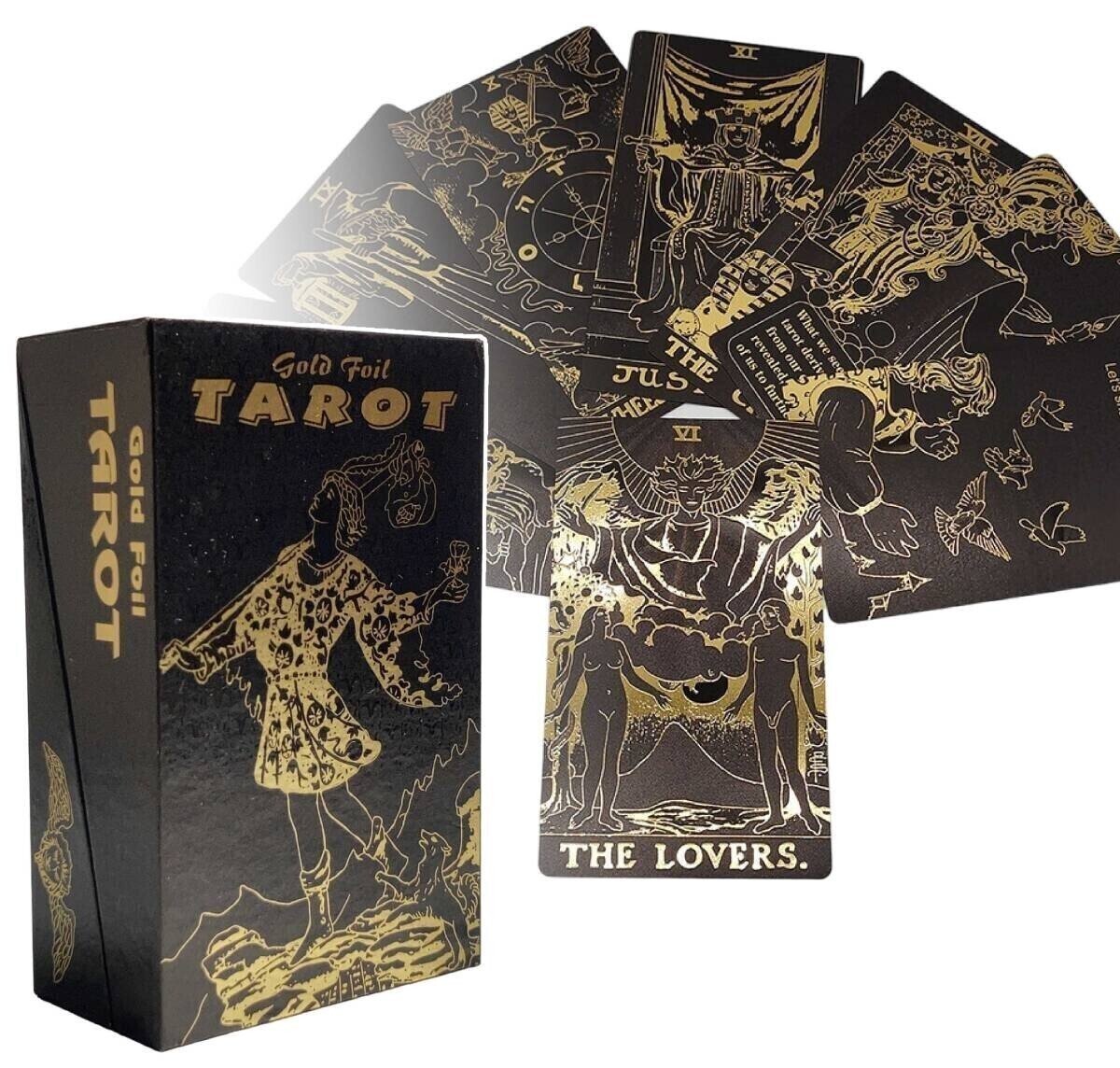 　タロットカード「Gold foil Tarot/ゴールド?フォイル?タロット　タイプB ※海外制」tface-g 【占い】　T13