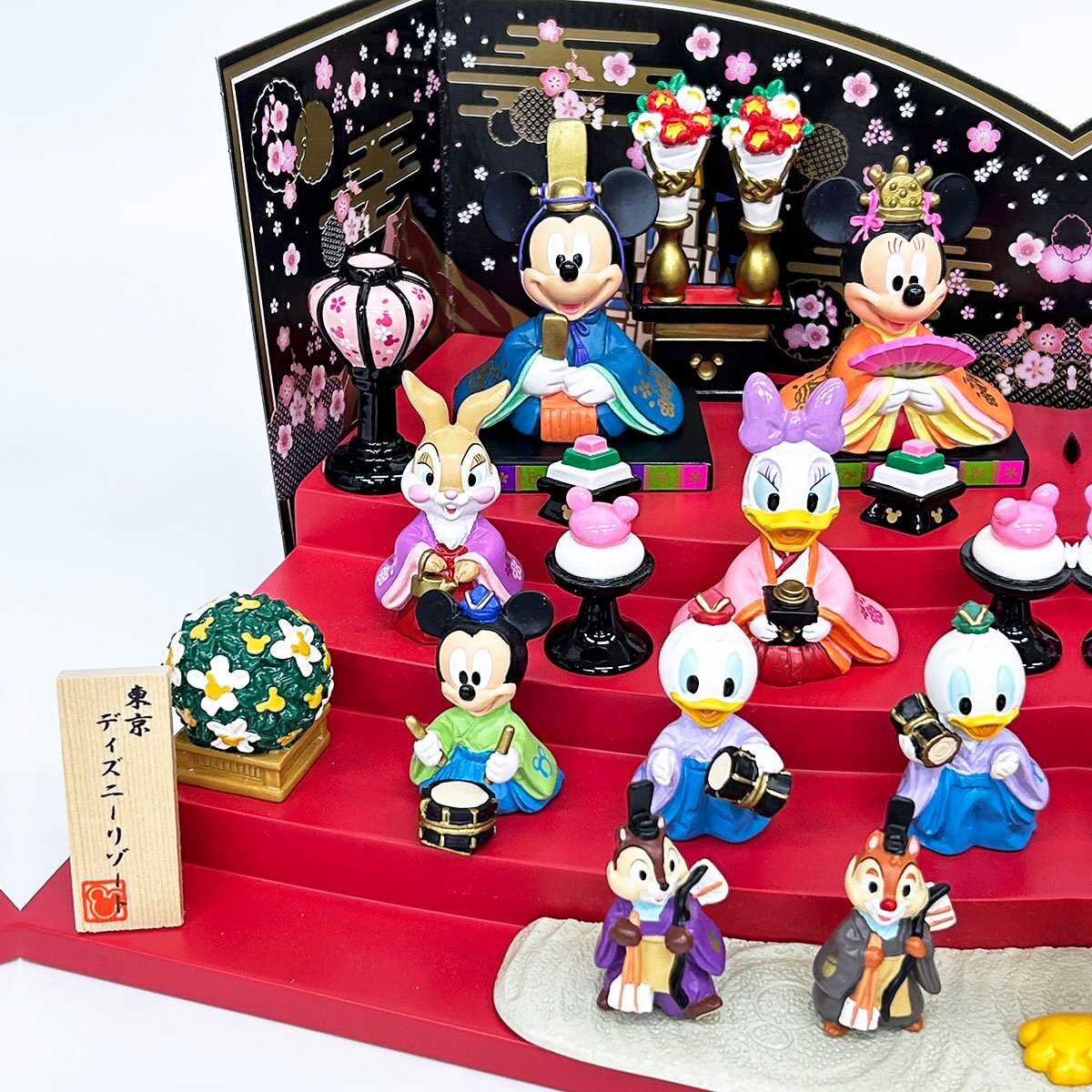 訳あり品 東京ディズニーリゾート ひな人形 雛人形 段飾り 13體セット◆ミッキー/ミニー/デイジー/マリー/プルート/他 [R15819]