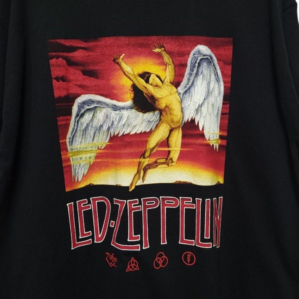 ~ 00's Hanes Led Zeppelin LED ZEPPELIN частота футболка частота T художник б/у одежда Vintage Vintage запас .