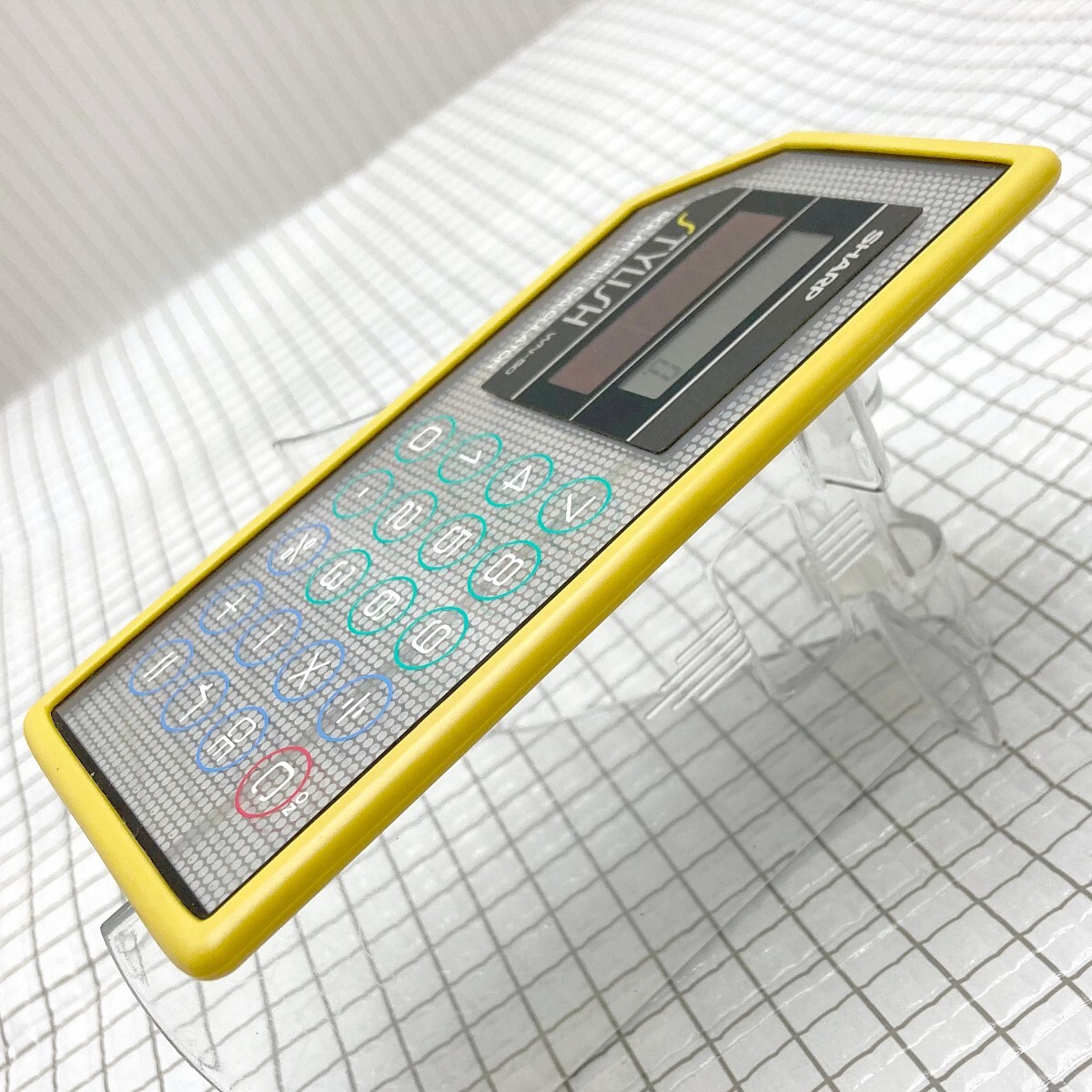 シャープ スケルトン電卓 STYLISTSH WN-50 動作品/ソーラー駆動/昭和レトロ