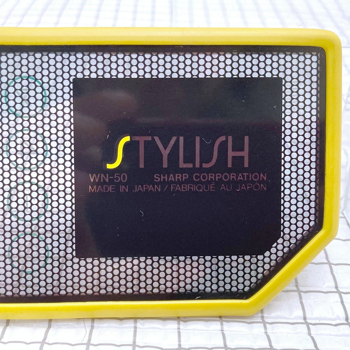 シャープ スケルトン電卓 STYLISTSH WN-50 動作品/ソーラー駆動/昭和レトロ