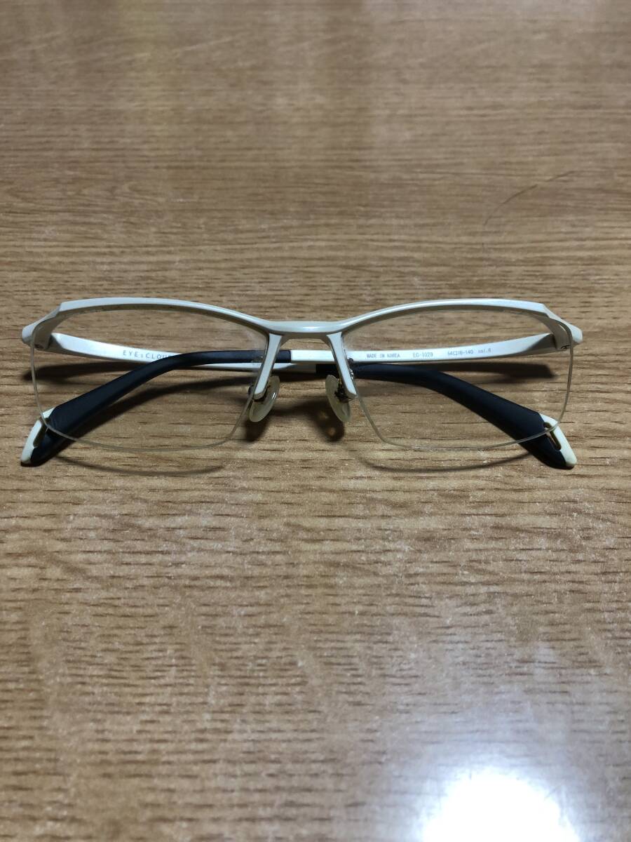 アイクラウドEC1029　EYEsCLOUDハーフリム　ホワイトフレーム