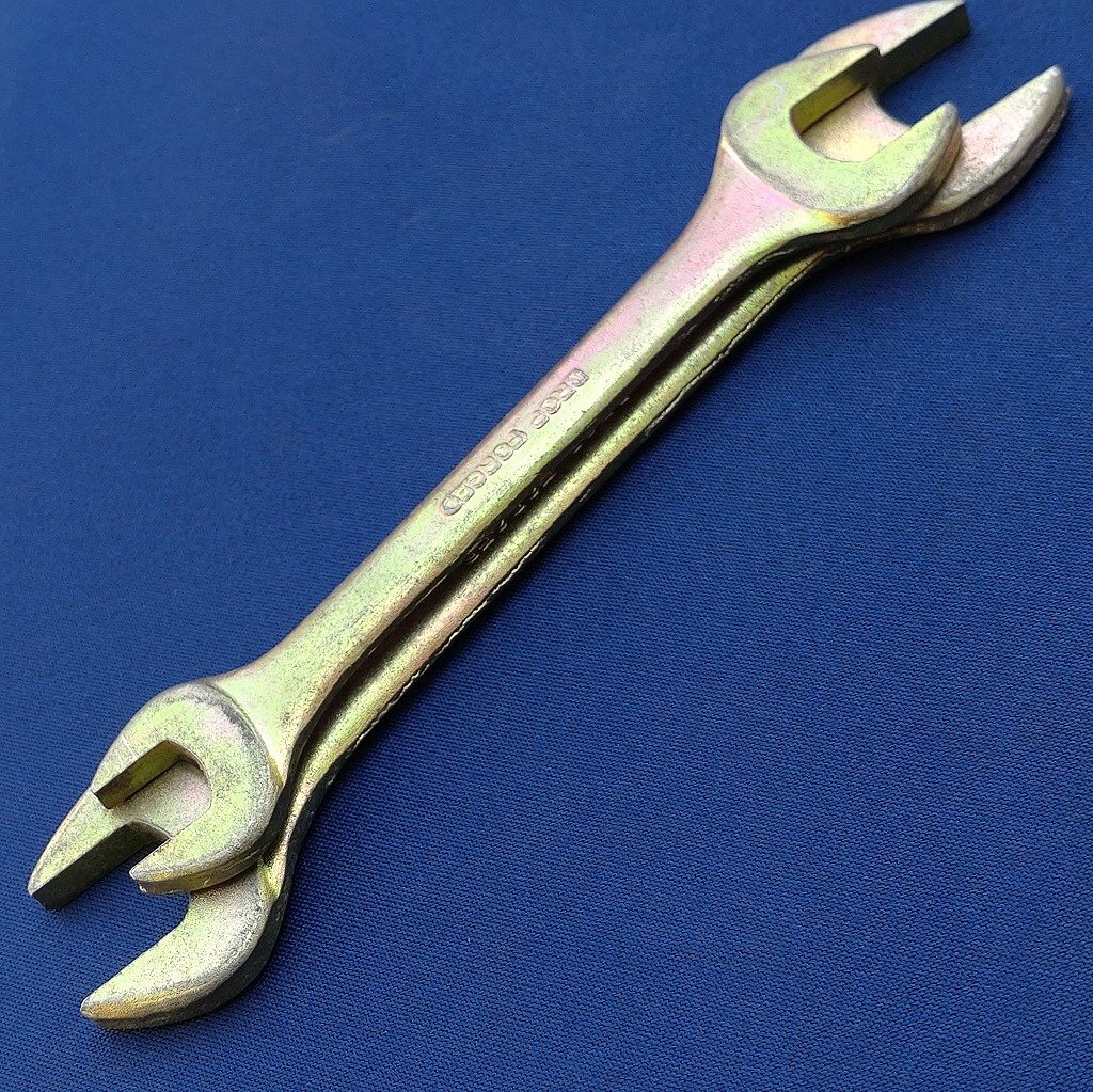 スパナ 2本 〇N 21/19 17/14 両口スパナ 車載工具 【2330】