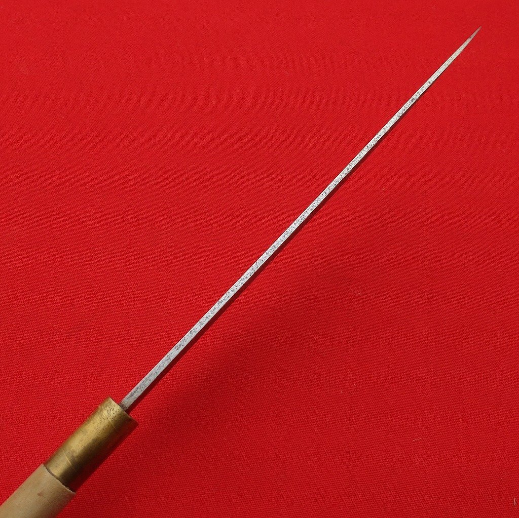 刺身包丁 森本特撰 正鋼鍛錬 刃長約205㎜ 峰厚約3㎜ 和包丁 片刃 柳刃包丁 正夫 庖丁 刃物 日本制 反り有 【2361】